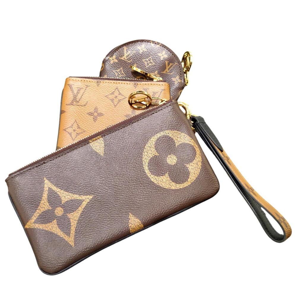 LOUIS VUITTON Authentic Brown Monogram Pochette Pouch - Picture 3 of 15